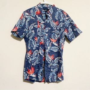 Mens Tropical Button Up Shirt